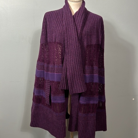 Moda International Purple Long Wool Cape size M / L - gently used - Picture 1 of 15